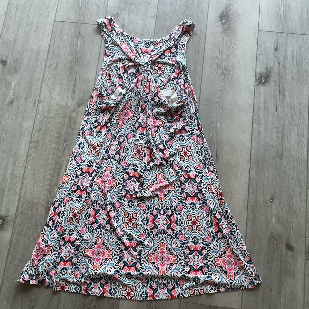 Cynthia Rowley Floral Athletic Dress L racer back - Picture 3 of 7